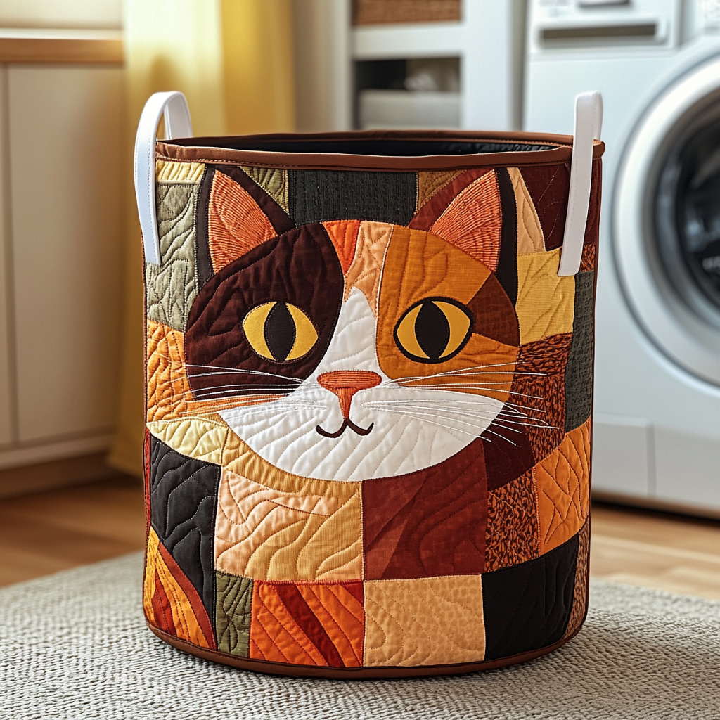 パッチーキャットランドリーバスケット